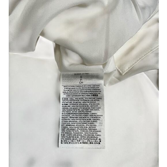 Banana Republic White Drawstring Skirt with Pockets – Size Small Causal Chic - Picture 9 of 9